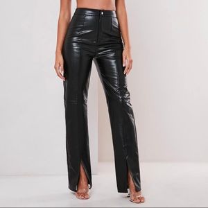 Black leather pants